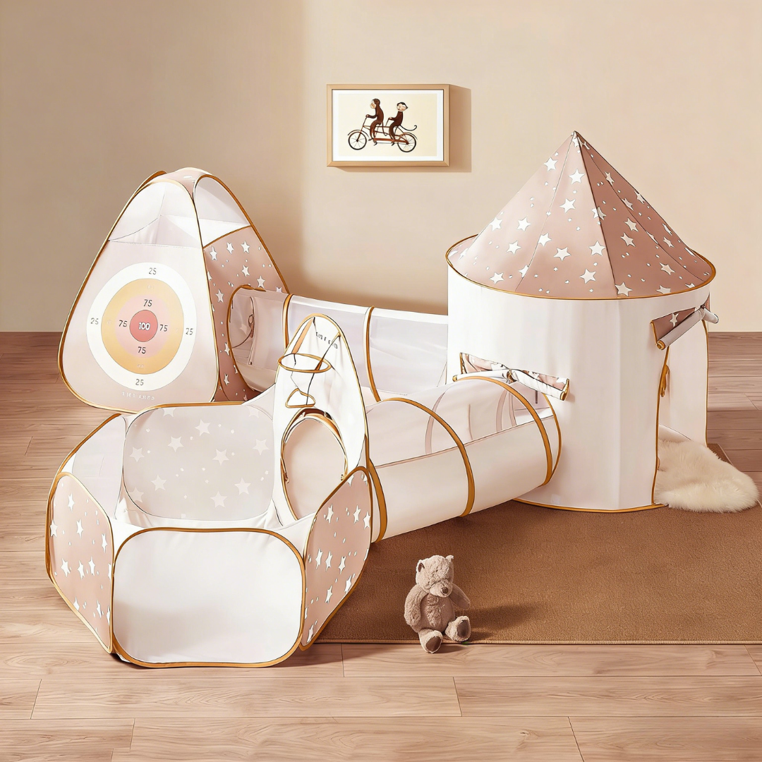 Tiny Land® Discovery 5-in-1 Play Tunnel With no Balls