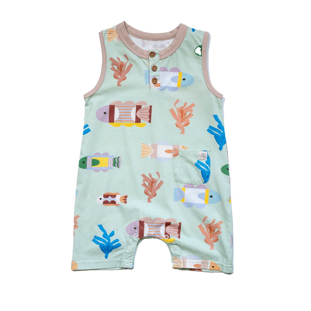 Cleo baby romper shorts | Origami Ocean