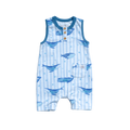 Cleo baby romper shorts | Whales