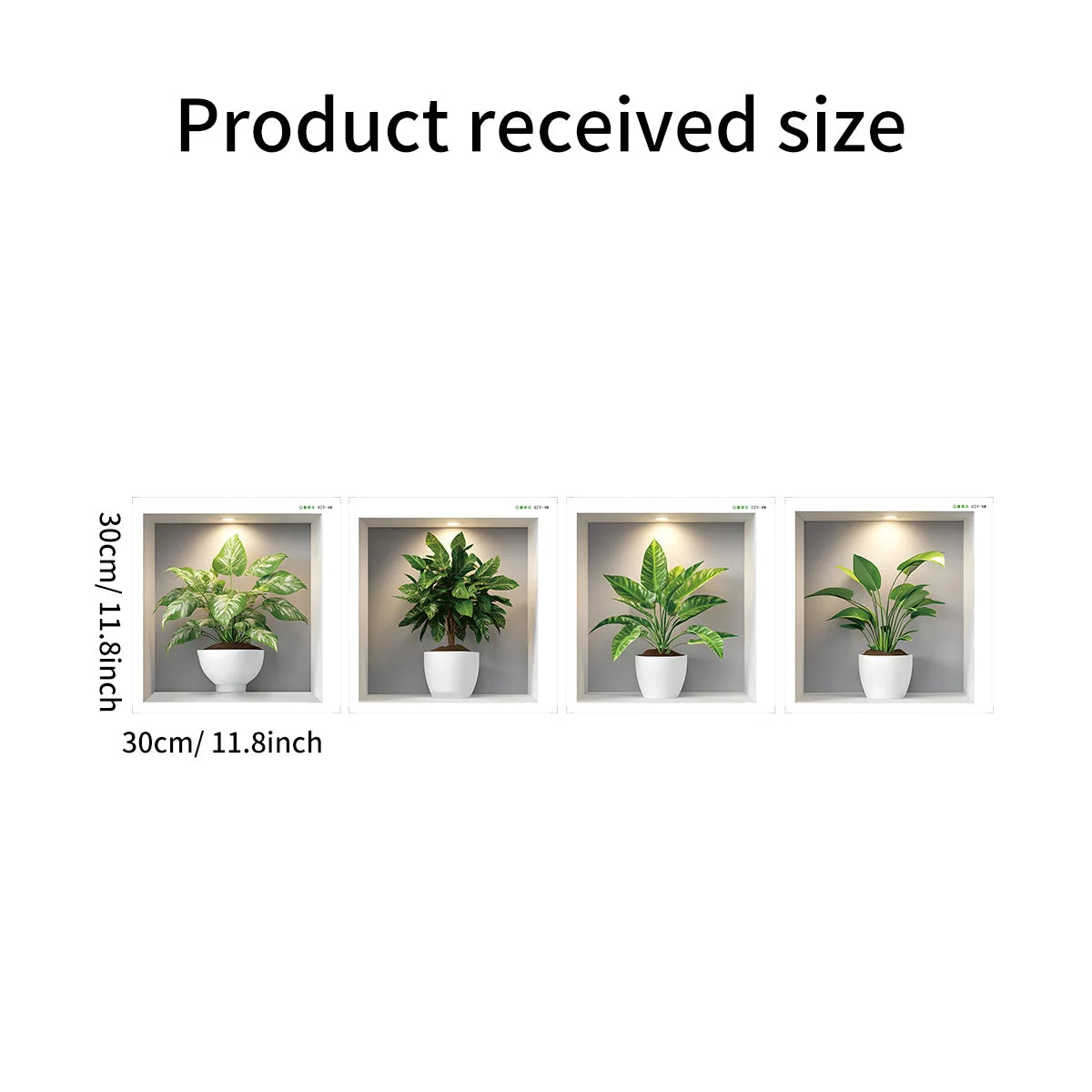 Green Plant Wall Stickers | Modern Home Decor Set