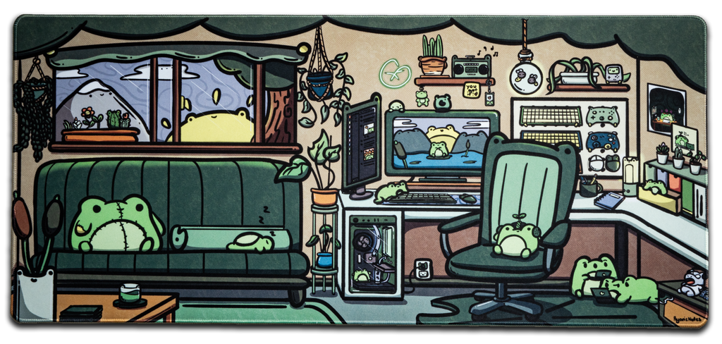 Froggy Office Desk Mat from Hipyo Tech x Ryan's Notes