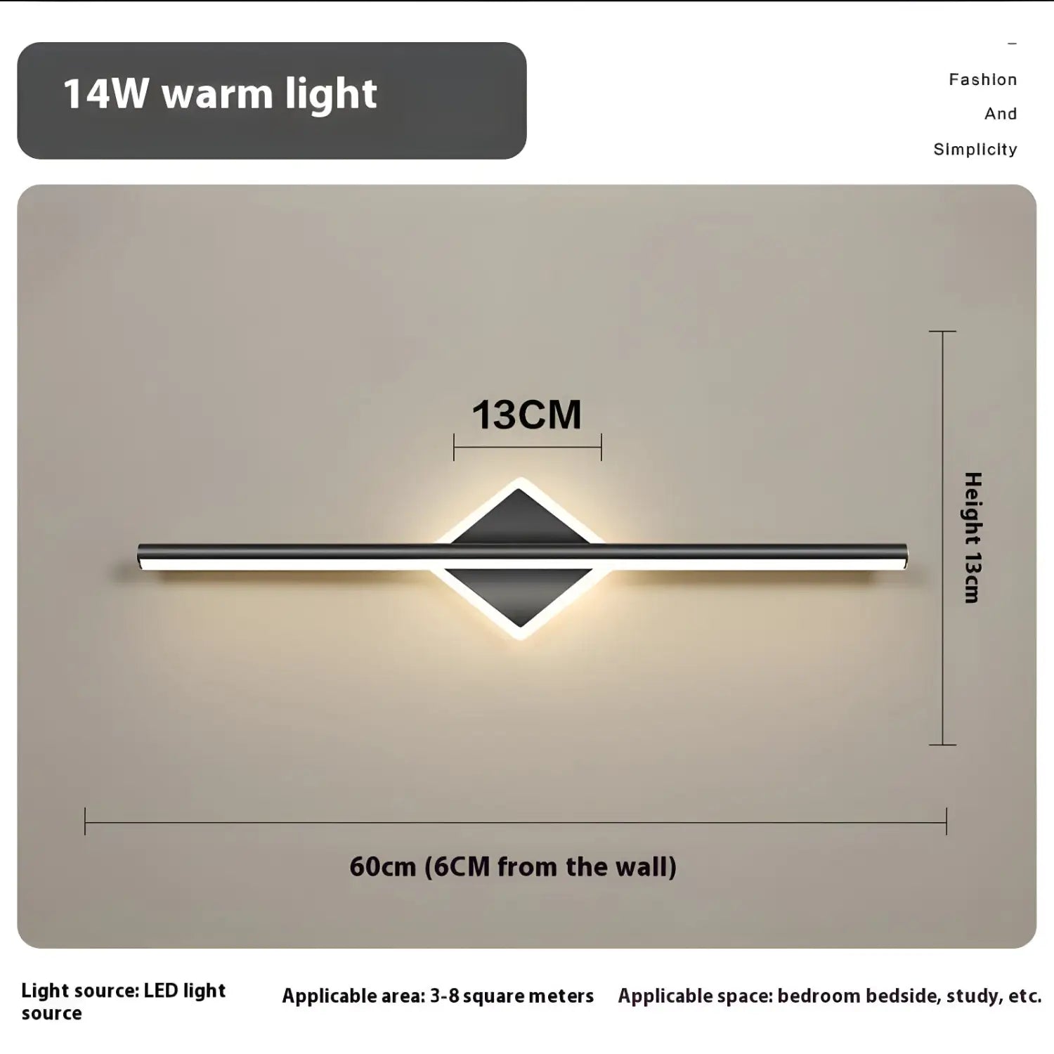 Modern LED Wall Light Fixtures for Bathroom, Bedroom, and Home Decor