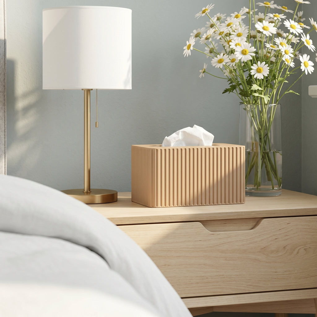 XL Fluted Tissue Box Cover - Fits Costco Boxes