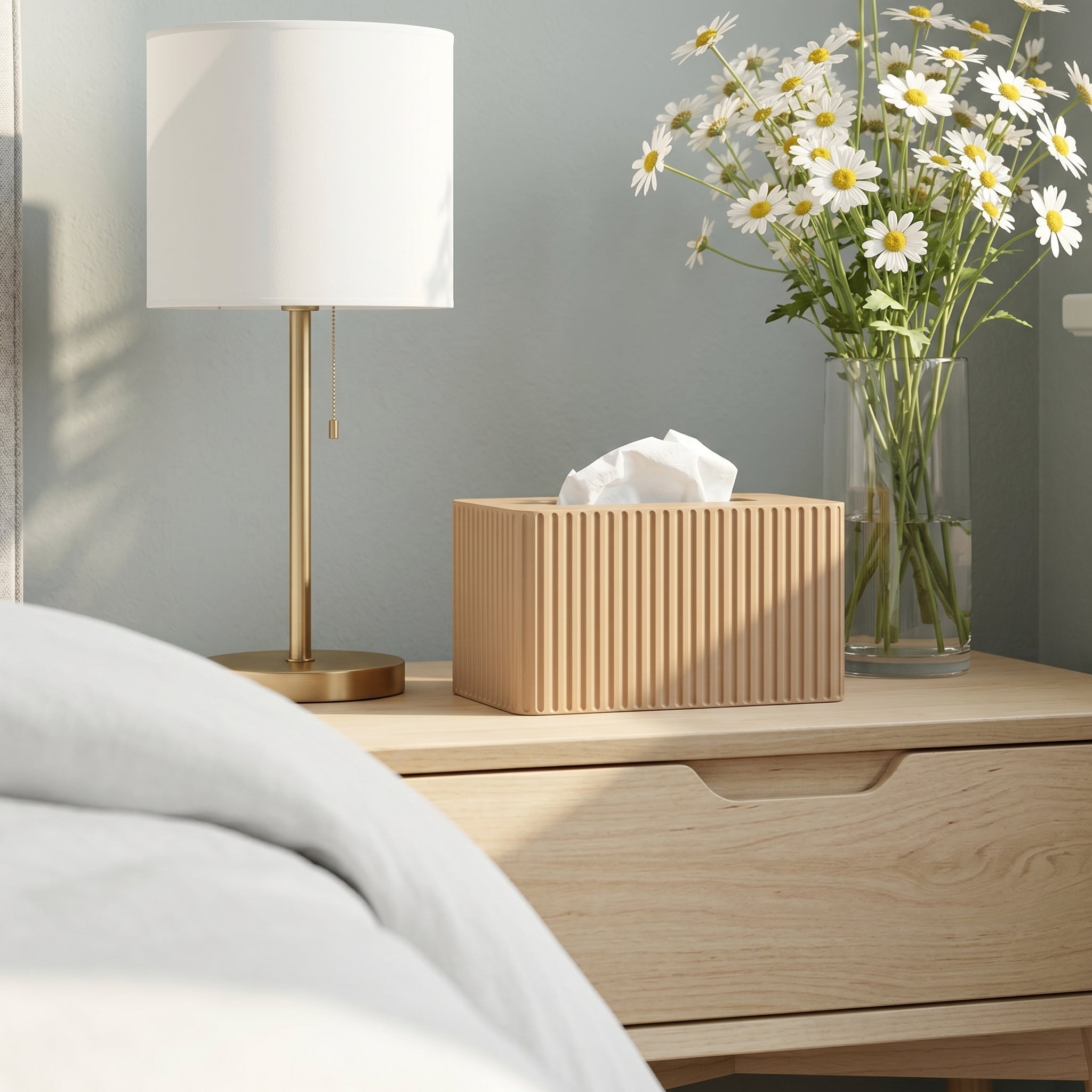XL Fluted Tissue Box Cover - Fits Costco Boxes