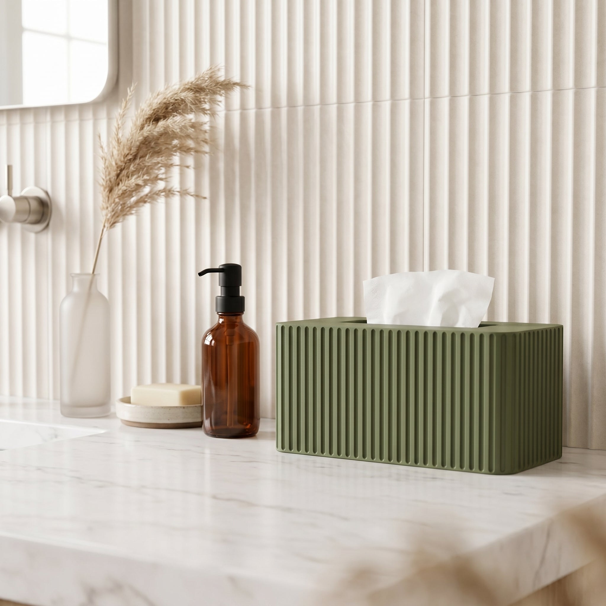 XL Fluted Tissue Box Cover - Fits Costco Boxes